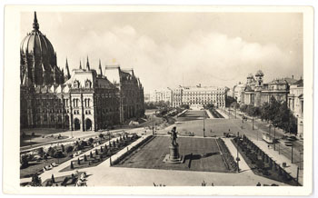 the Parliament and Kossuth Square in the 1940-s