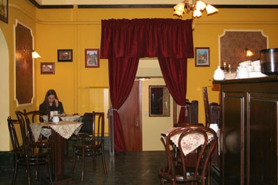 a Historic Budapest Coffee House inside
