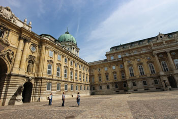 exterior of the History Museum and the National Szechenyi Library