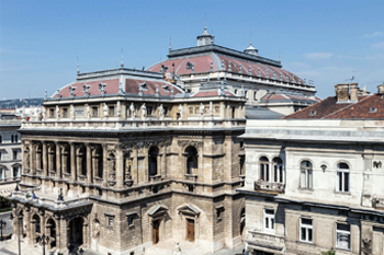The exterior of the Hungarian State Opera House
