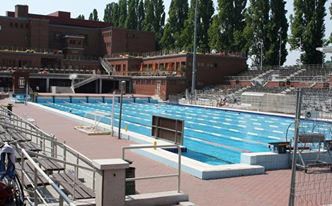 outdoor pool in the Alfred Hajós Swimming Stadium