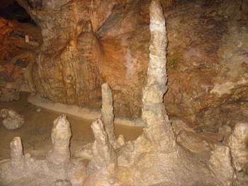 Dripstone formations in Palvolgyi cave