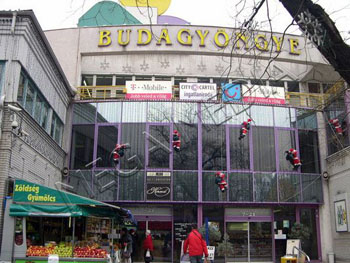 the entrance and glass facade of Budagyongye Plaza