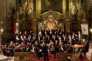 an orchestra giving concert in St. Michael Church