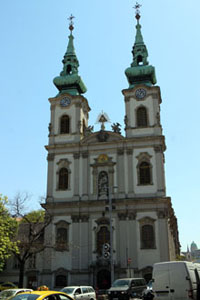 the towers of St. Anne Church on Batthyany Sqr. in Buda