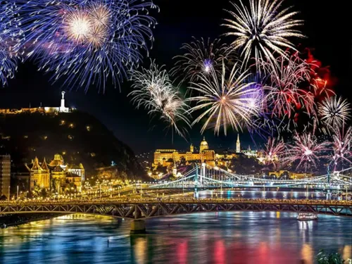 View of 20. August Fireworks